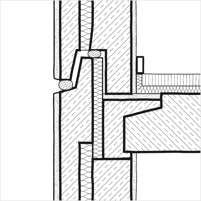 Beton-Außenwände Dreischichtplatte 20 cm Beton-Außenwände Dreischichtplatte 20 cm
